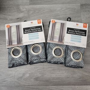 Interiors by Design Gray Window‎ Panel Room Darkening Energy Efficient  74x84